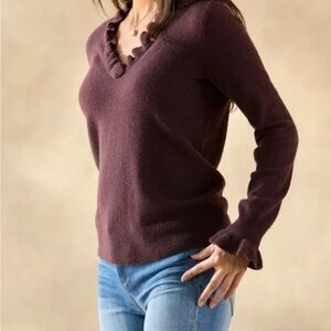 Sundance Giselle cashmere sweater chocolate brown